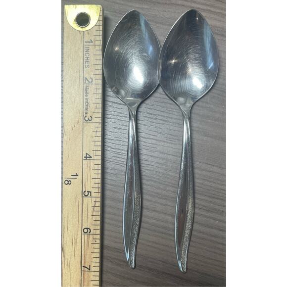 Oneida TEXTURA 7" Oneidacraft Deluxe 5 Tablespoons Stainless Flatware Silver MCM - Picture 5 of 5